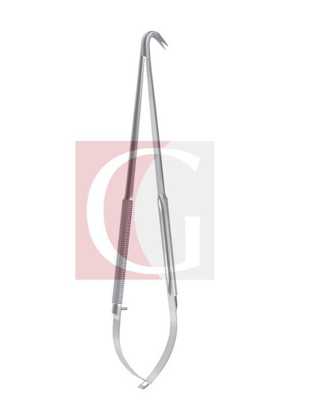 Коронарні мікроножиці за Потсом, з круглою ручкою, лезо 125 градусів (Гайстер, 03-0039.21)